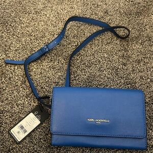 Karl Lagerfeld Royal Blue Crossbody Wallet Bag